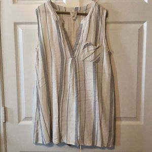 Sleeveless striped tunic